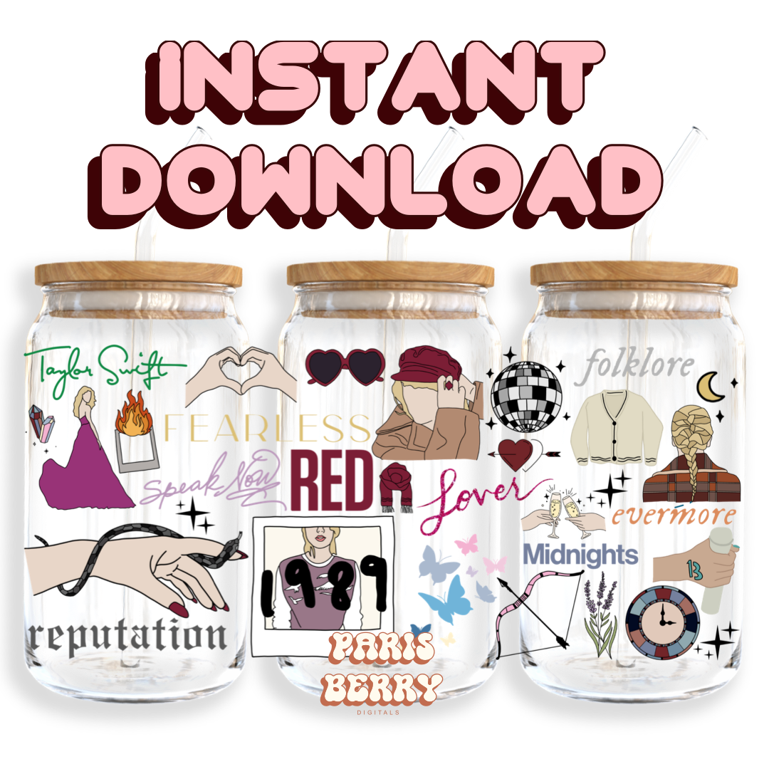 TS 1989 - 16oz PNG Cup Wrap | Instant Digital Download