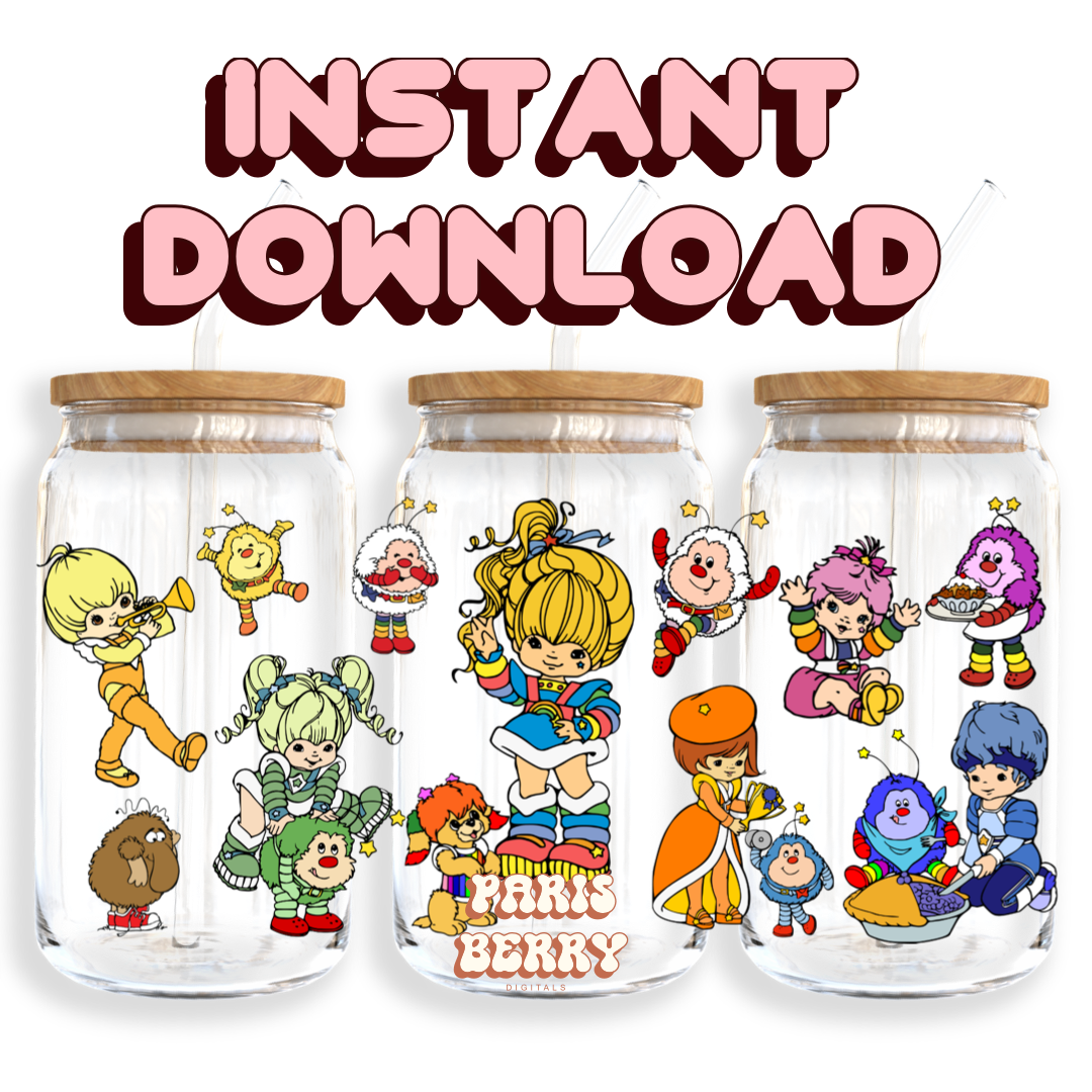 Little Princess & Friends - 16oz PNG Cup Wrap | Instant Digital Download