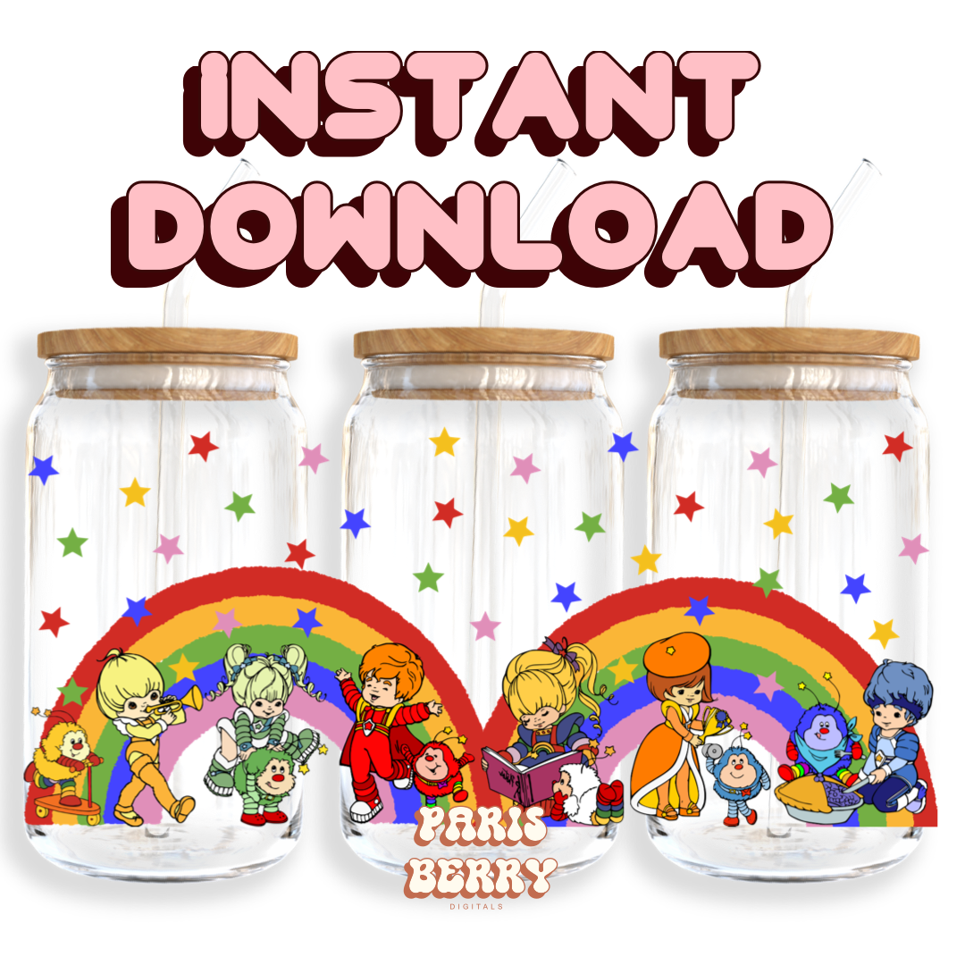 Little Princess Rainbow - 16oz PNG Cup Wrap | Instant Digital Download