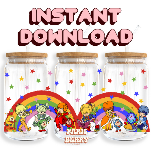 Little Princess Rainbow - 16oz PNG Cup Wrap | Instant Digital Download