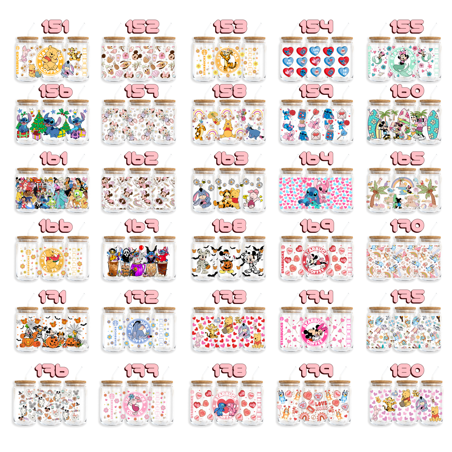 Magical Characters Bundle - 16oz PNG Cup Wrap Bundle | Instant Digital Download