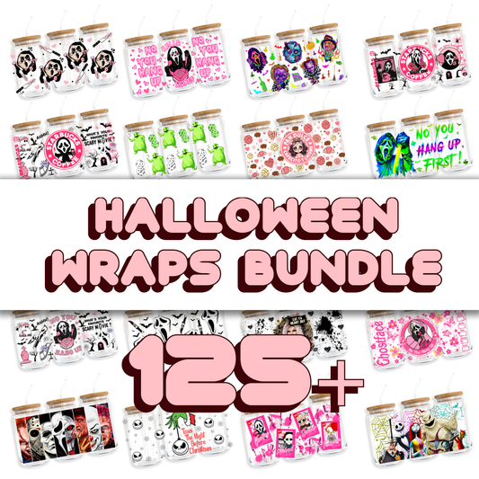 Halloween Bundle - 16oz PNG Cup Wrap Bundle | Instant Digital Download